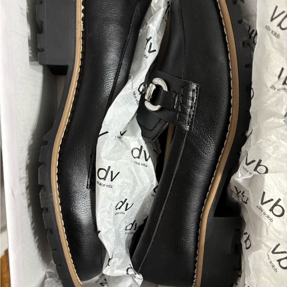 Dolce Vita Black Loafers - Picture 4 of 5